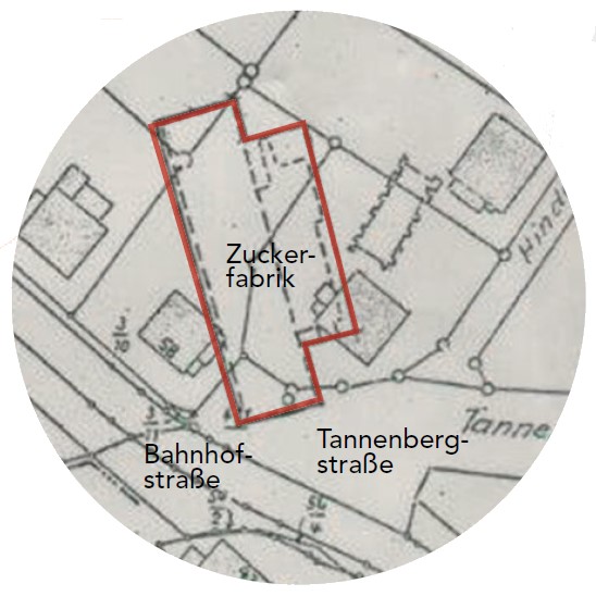 Situationsplan erste Zuckerfabrik