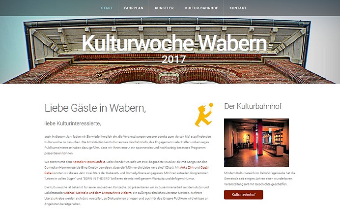 Webseite der Kulturwoche 2017